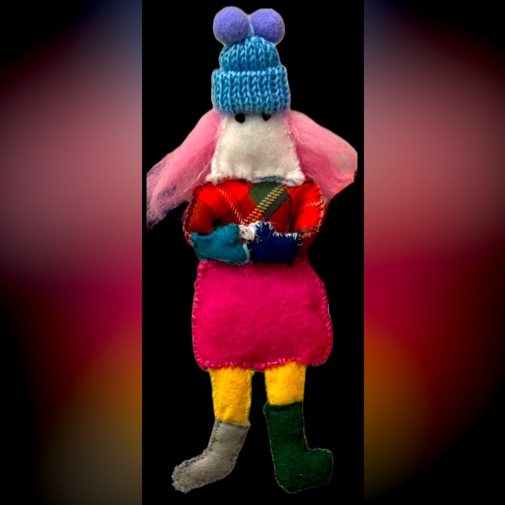 Mummer Ornament Hand Sewn